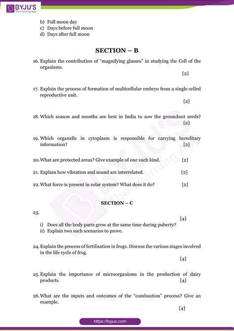 Toradh íomhá ar Science Experiment Example Worksheet for Class 8