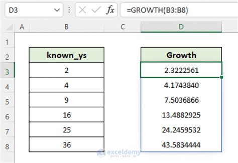 Résultat d’images pour Exponential Growth Function in Excel