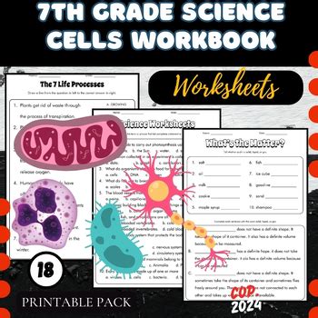 Image result for 7th Grade Cell Structure Worksheet