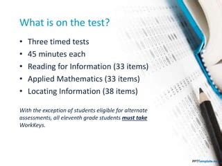 WorkKeys Testing に対する画像結果