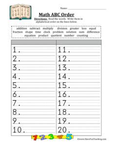 Afbeeldingsresultaten voor ABC Math Worksheets