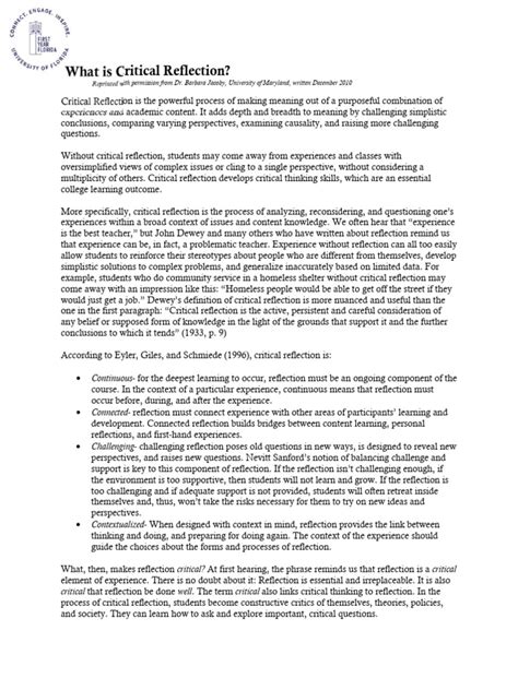 Image result for Critical Reflection