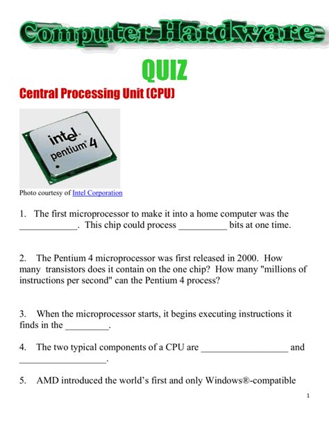 Image result for Computer Hardware Identification Quiz