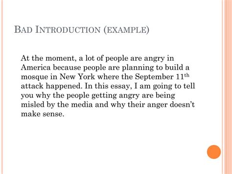 Image result for Example of a Bad in Person Introduction