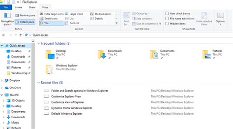 Image result for Customize Home in Windows File Explorer
