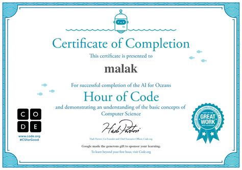 Image result for Code.org Certificate