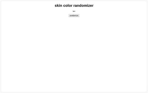 Image result for Skin Color Randomizer