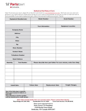Toradh íomhá ar Return Part Form