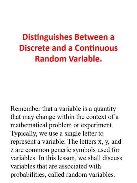Toradh íomhá ar Diffference Between Distribution and Random Variable