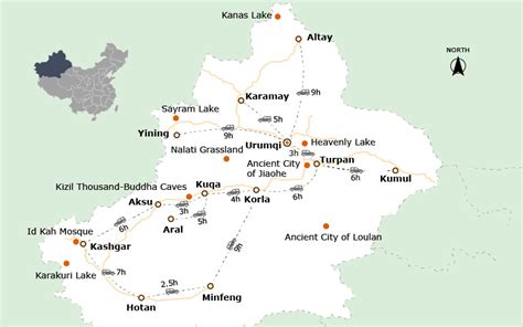 Afbeeldingsresultaten voor Map of Xinjiang Cities