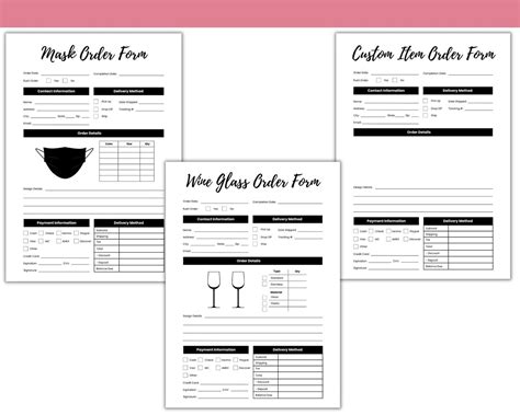 Craft Order Form and Quote に対する画像結果