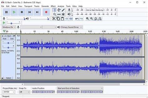Toradh íomhá ar Audacity Recording Software