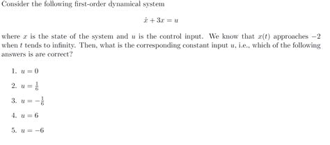 Image result for First Order Dynamical System