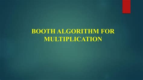 Image result for Booth Algorithm Example for Negative and Positive
