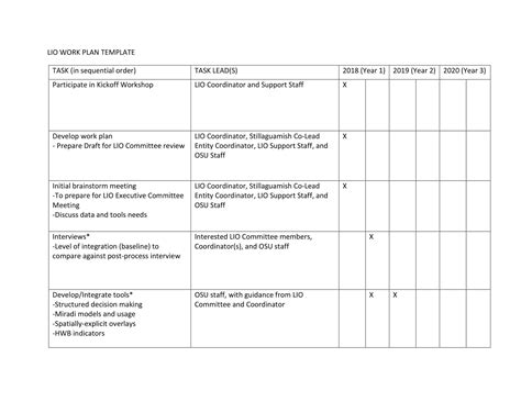 Work Plan Sample PDF に対する画像結果