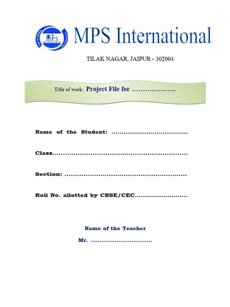 Image result for Project File Paper