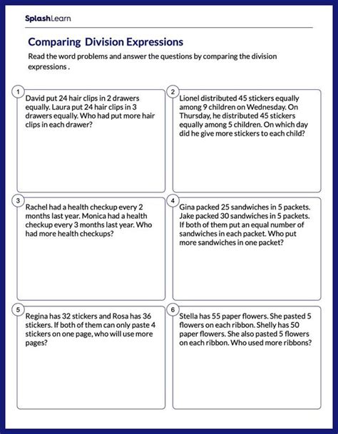 Afbeeldingsresultaten voor Multiplication and Division Problems 5th Grade Worksheets