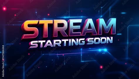 Engaging Stream Starting Soon Twitch Screen Stock Illustration | Adobe ...