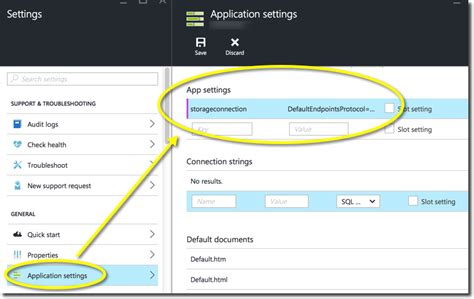 Toradh íomhá ar Azure Storage Connection String