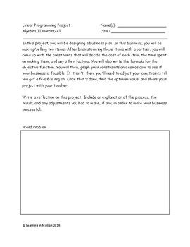 Image result for Designs for Linear Programming Project