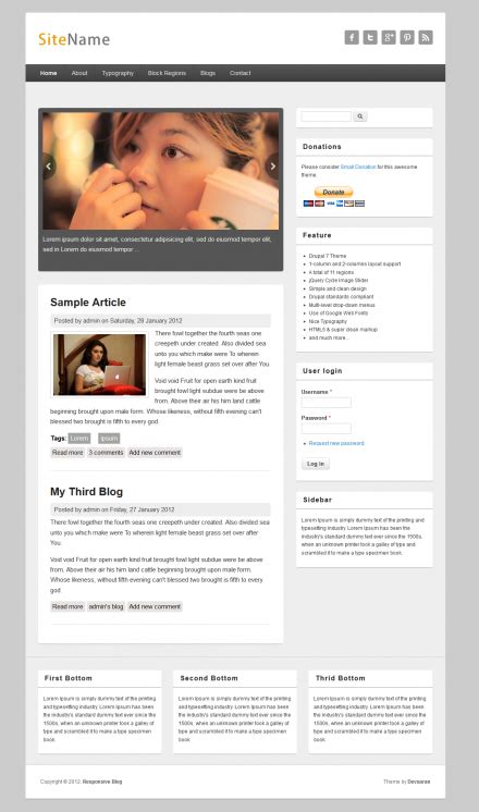 Image result for Responsive Blog Website Project