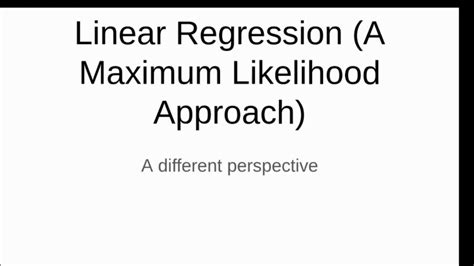 Afbeeldingsresultaten voor Linear Regression Maximum Likelihood