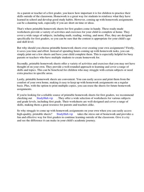 Image result for Easy First Grade Homework