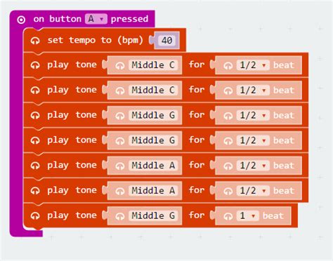 Afbeeldingsresultaten voor Micro Bit Music Code