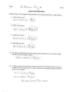Image result for Simple Interest Calculator Answer Key