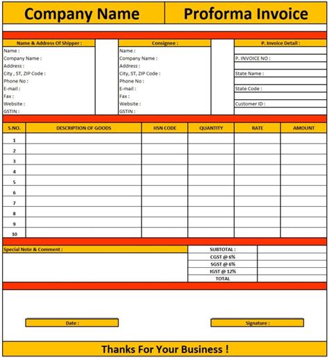 Proforma Invoice Excel に対する画像結果