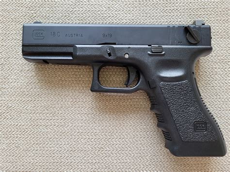 Custom Tokyo Marui Glock 18C with Shooters Design CNC aluminium slide ...