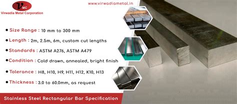 Stainless Steel Rectangular Bar and SS 304 Rectangular Rod Stock Sizes