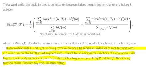 Image result for Text Similarity Convergence Algorithm Equation