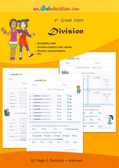 Image result for Division Math Problems 6th Grade
