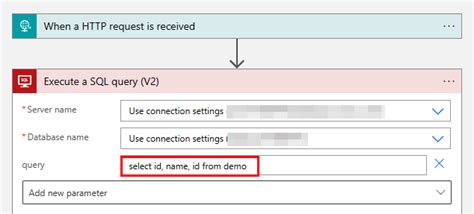 Image result for Execute a SQL Query V2