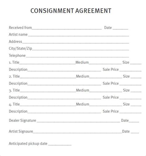 Image result for Blank Consignment Note Form