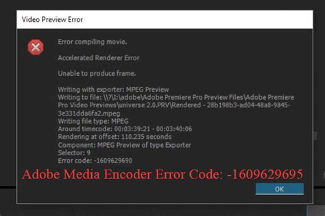 Afbeeldingsresultaten voor Media Encoder Video. Error