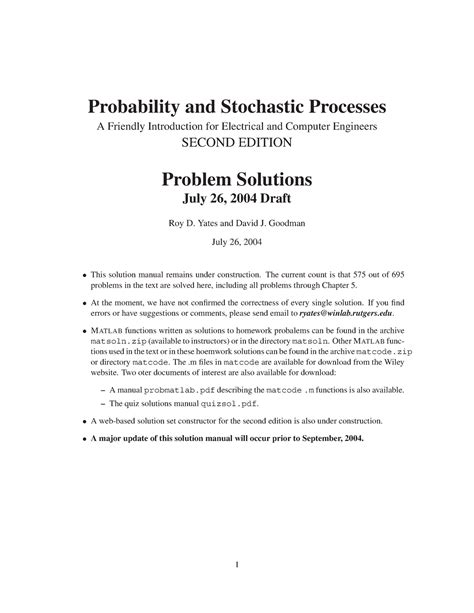 Image result for Introduction to Probability and Random Processes