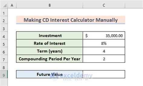 Image result for CD Interest Formula