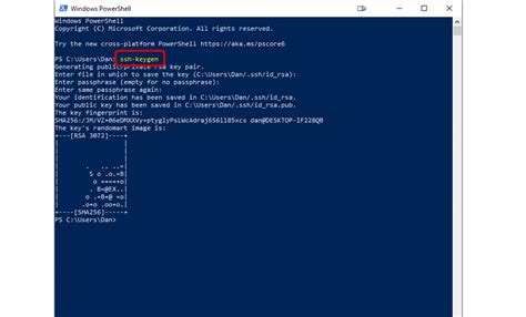Toradh íomhá ar Windows PowerShell SSH