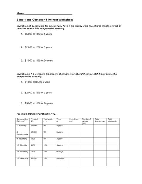 Toradh íomhá ar Compound Interest Problems 8th Grade