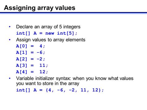Toradh íomhá ar Assign Array Java
