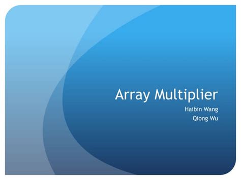 Simple Diagram of Array Multiplier に対する画像結果