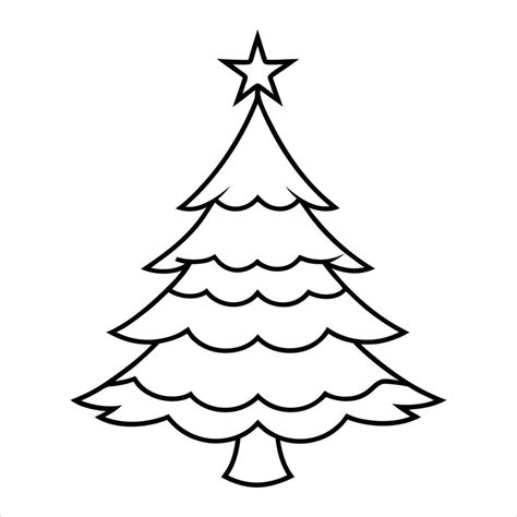 christmas tree outline Clipart Design 51872902 Vector Art at Vecteezy