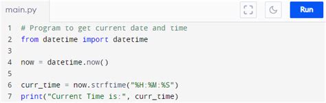 Afbeeldingsresultaten voor Python Program to Current Time