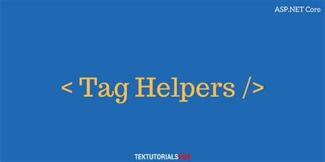 Tag Helpers in .Net Core に対する画像結果