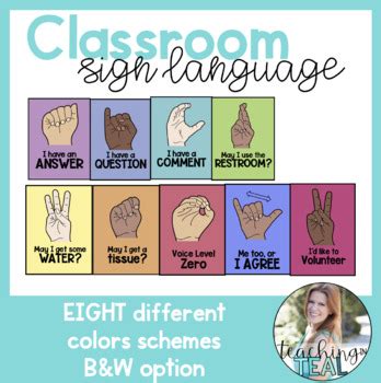 Image result for Basic Classroom Sign Language