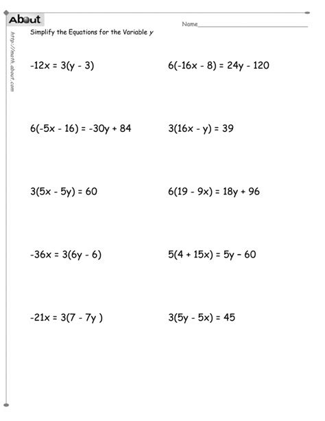Afbeeldingsresultaten voor 8th Grade Math Worksheets with Answer Key
