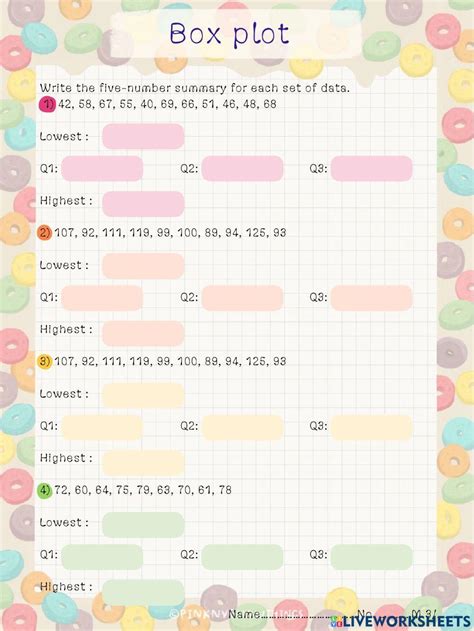 Image result for Box Plot Data Set Worksheet.pdf