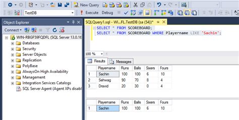 Syntax for Like Operator in SQL に対する画像結果